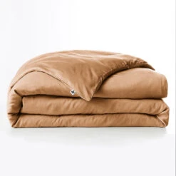 Housse De Couette En Lyocell Camel 240x220cm - Lysandre