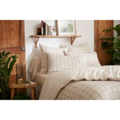 Housse De Couette Réversible En Coton Naturel 240x220cm - Gaia Match -Magasin De Literie housse de couette reversible en coton naturel 240x220cm gaia match 68 689563 FRN08 WEB 1