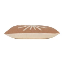 Housse De Coussin Brodée En Coton Terracotta 50x30cm - Nomadea -Magasin De Literie housse de coussin brodee en coton terracotta 50x30cm nomadea 78637 78637 DET02 WEB