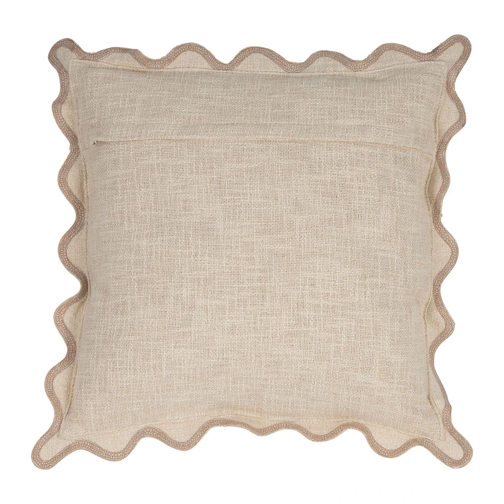 Housse De Coussin Brodée Hola Bella En Coton Terracotta 45x45cm - Lumi 4 Housse De Coussin Brodée Hola Bella En Coton Terracotta 45x45cm - Lumi – Image 2