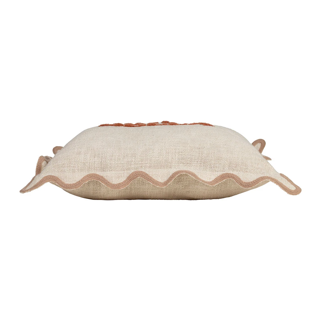 Housse De Coussin Brodée Hola Bella En Coton Terracotta 45x45cm - Lumi 5 Housse De Coussin Brodée Hola Bella En Coton Terracotta 45x45cm - Lumi – Image 3