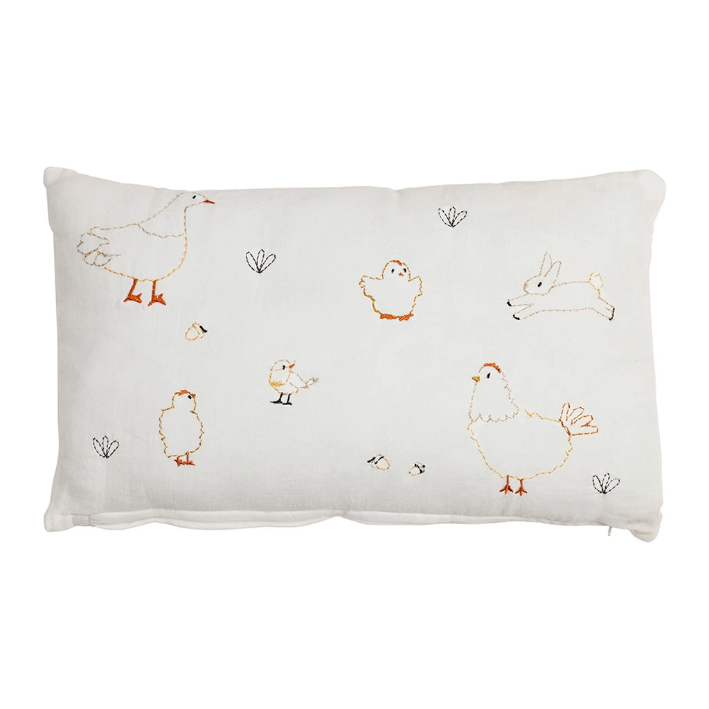 Housse De Coussin En Coton 50x30cm - La Ferme 3 Housse De Coussin En Coton 50x30cm - La Ferme