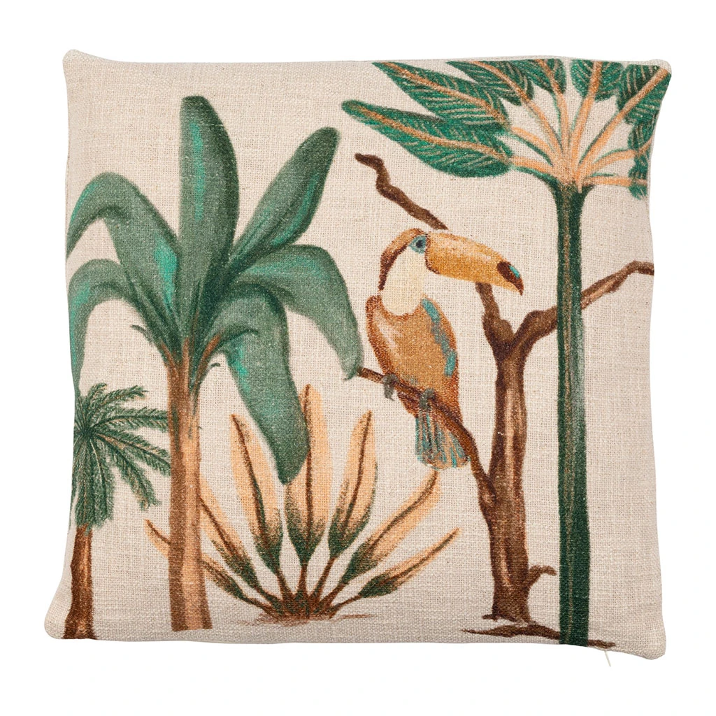 Housse De Coussin En Coton Beige Et Multicolore 45x45cm - Somptua 3 Housse De Coussin En Coton Beige Et Multicolore 45x45cm - Somptua