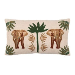 Housse De Coussin En Coton Beige Et Multicolore 50x30cm - Somptua