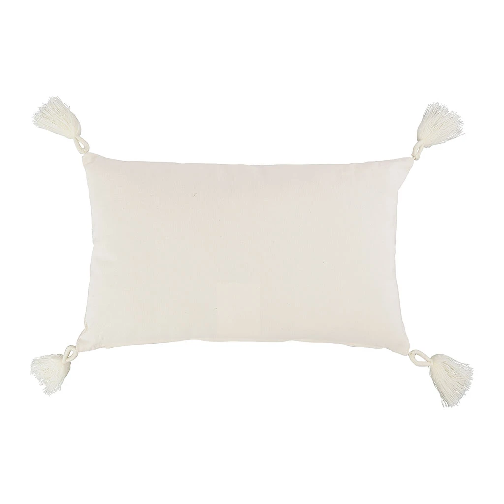 Housse De Coussin En Coton Brodée Multicolore 50x30cm - Patchuca 4 Housse De Coussin En Coton Brodée Multicolore 50x30cm - Patchuca – Image 2