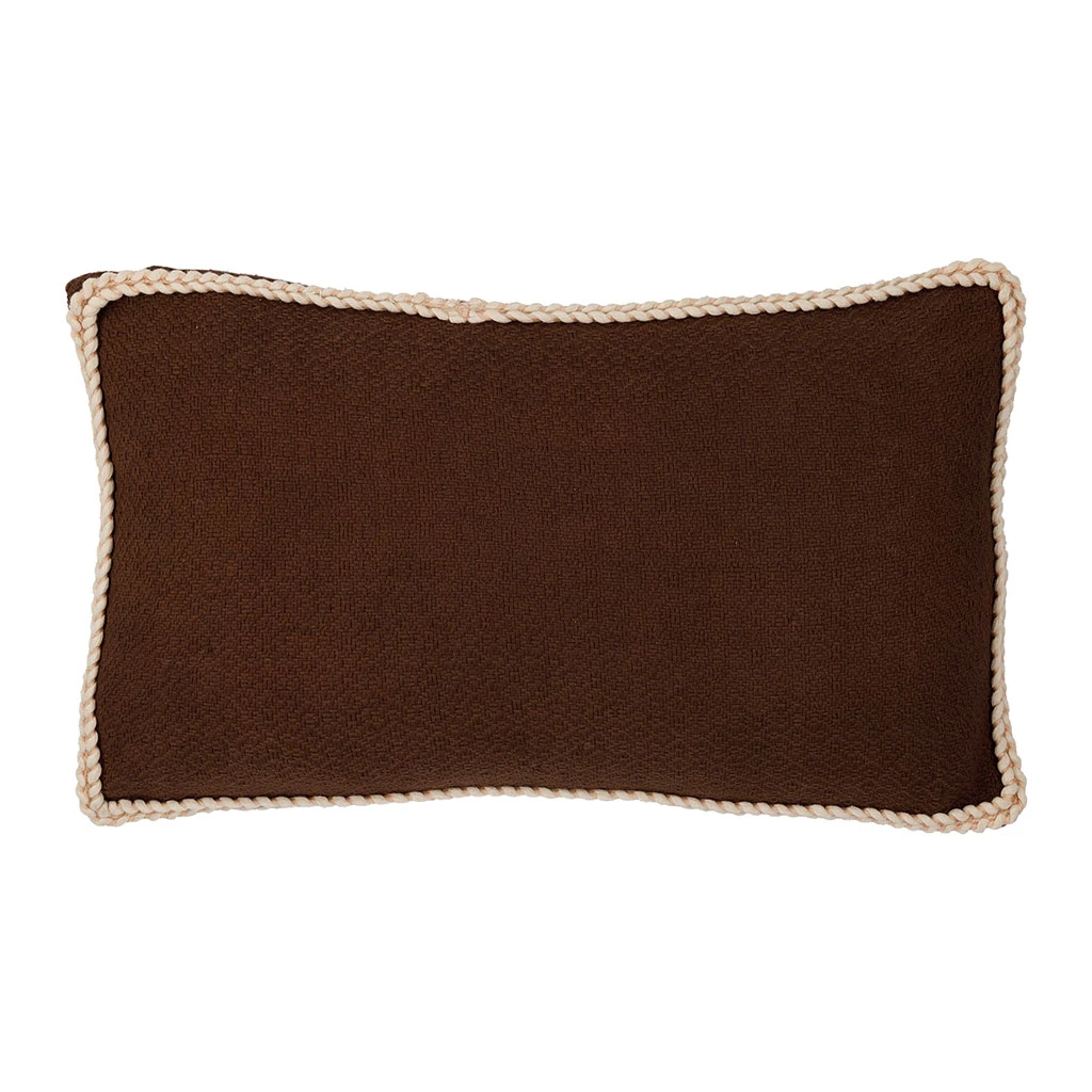 Housse De Coussin En Coton Brun 50x30cm - Seguia 3 Housse De Coussin En Coton Brun 50x30cm - Seguia
