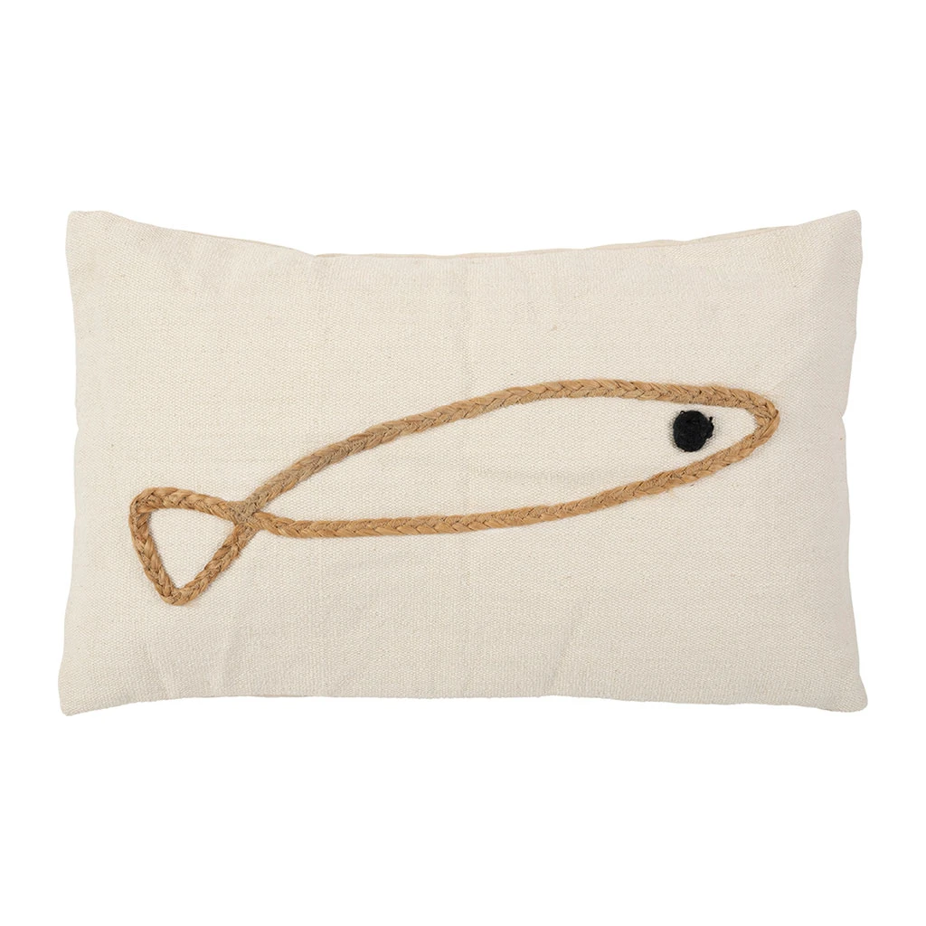 Housse De Coussin En Coton écru Et Jute Naturel 50x30cm - Eté A La Mer 3 Housse De Coussin En Coton écru Et Jute Naturel 50x30cm - Eté A La Mer