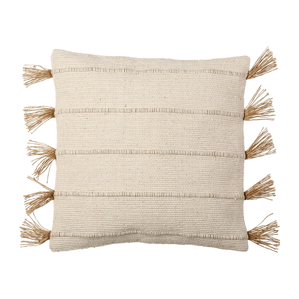 Housse De Coussin En Coton Et Jute écru 45x45cm - Kolore 3 Housse De Coussin En Coton Et Jute écru 45x45cm - Kolore