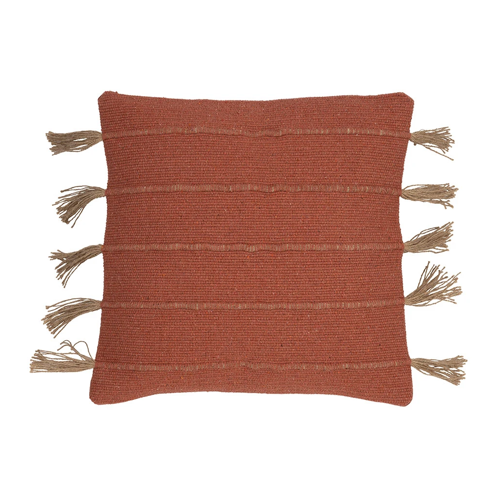 Housse De Coussin En Coton Et Jute Terracotta 45x45cm - Kolore 3 Housse De Coussin En Coton Et Jute Terracotta 45x45cm - Kolore