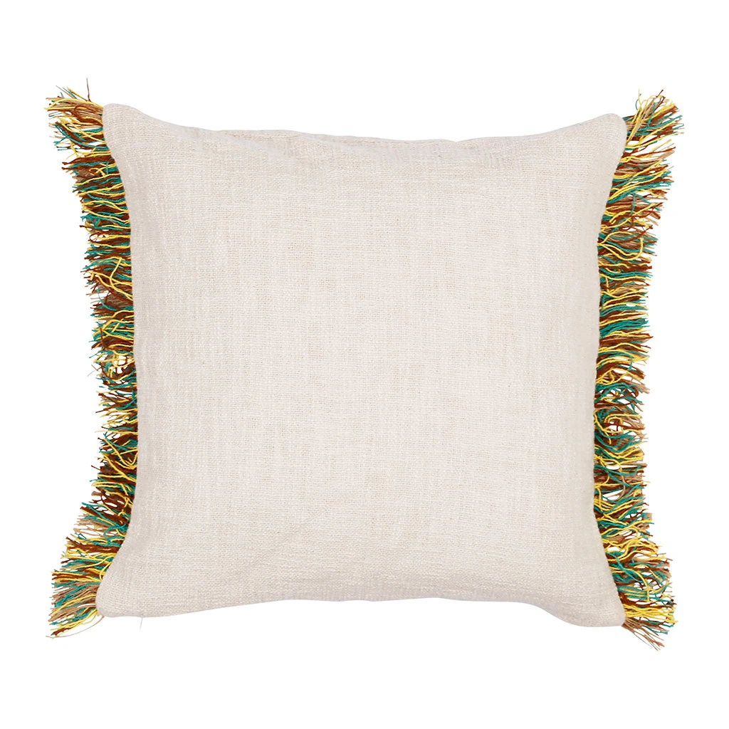 Housse De Coussin En Coton Et Jute Vert Et écru 45x45cm - Patchuca 4 Housse De Coussin En Coton Et Jute Vert Et écru 45x45cm - Patchuca – Image 2