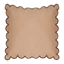Housse De Coussin En Coton Nude Et Brun 45x45cm - Nomadea