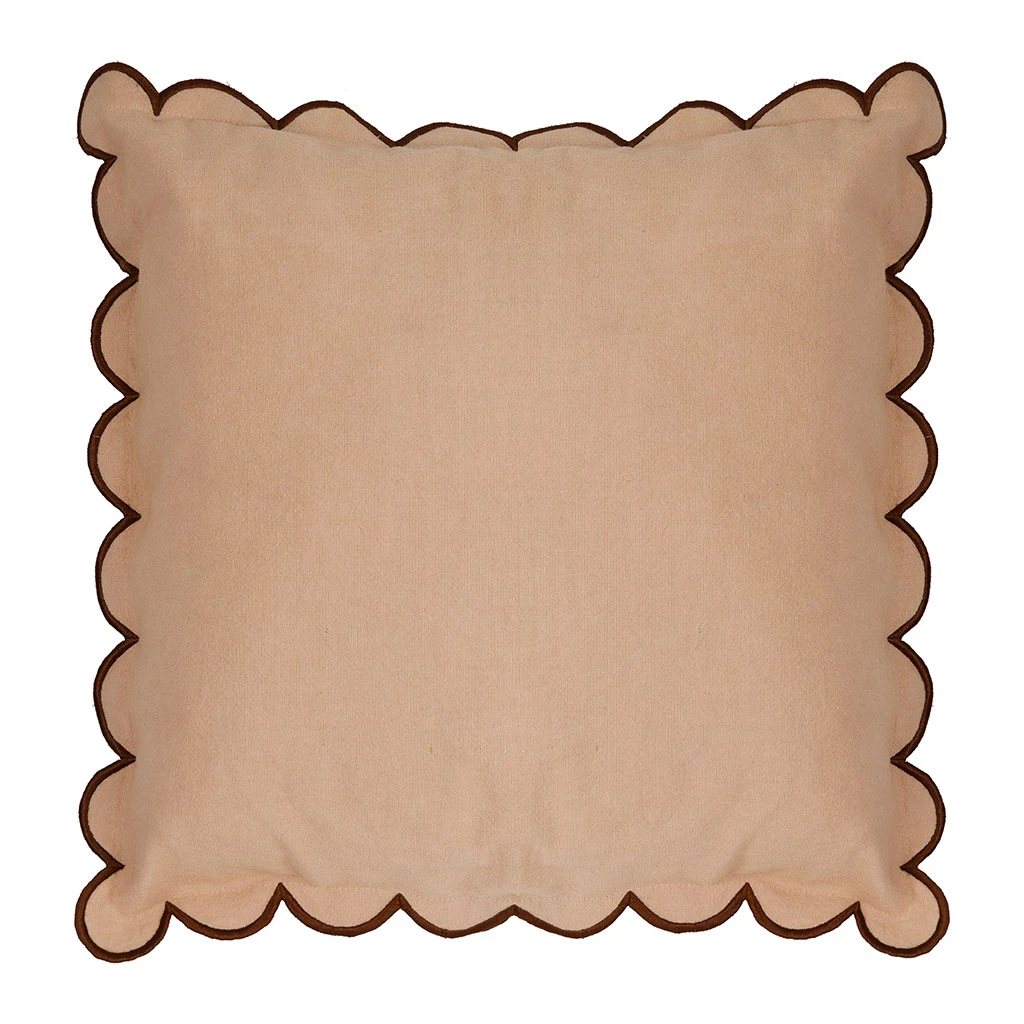 Housse De Coussin En Coton Nude Et Brun 45x45cm - Nomadea 3 Housse De Coussin En Coton Nude Et Brun 45x45cm - Nomadea