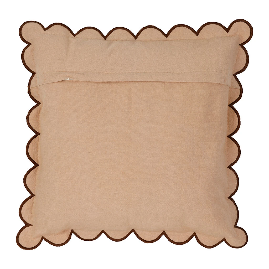 Housse De Coussin En Coton Nude Et Brun 45x45cm - Nomadea 5 Housse De Coussin En Coton Nude Et Brun 45x45cm - Nomadea – Image 3