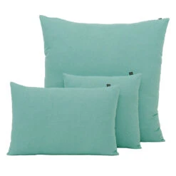 Housse De Coussin En Lin Et Coton Céladon 80x80cm - Figari -Magasin De Literie housse de coussin en lin et coton celadon 80x80cm figari 684996 684996 FRN02 WEB