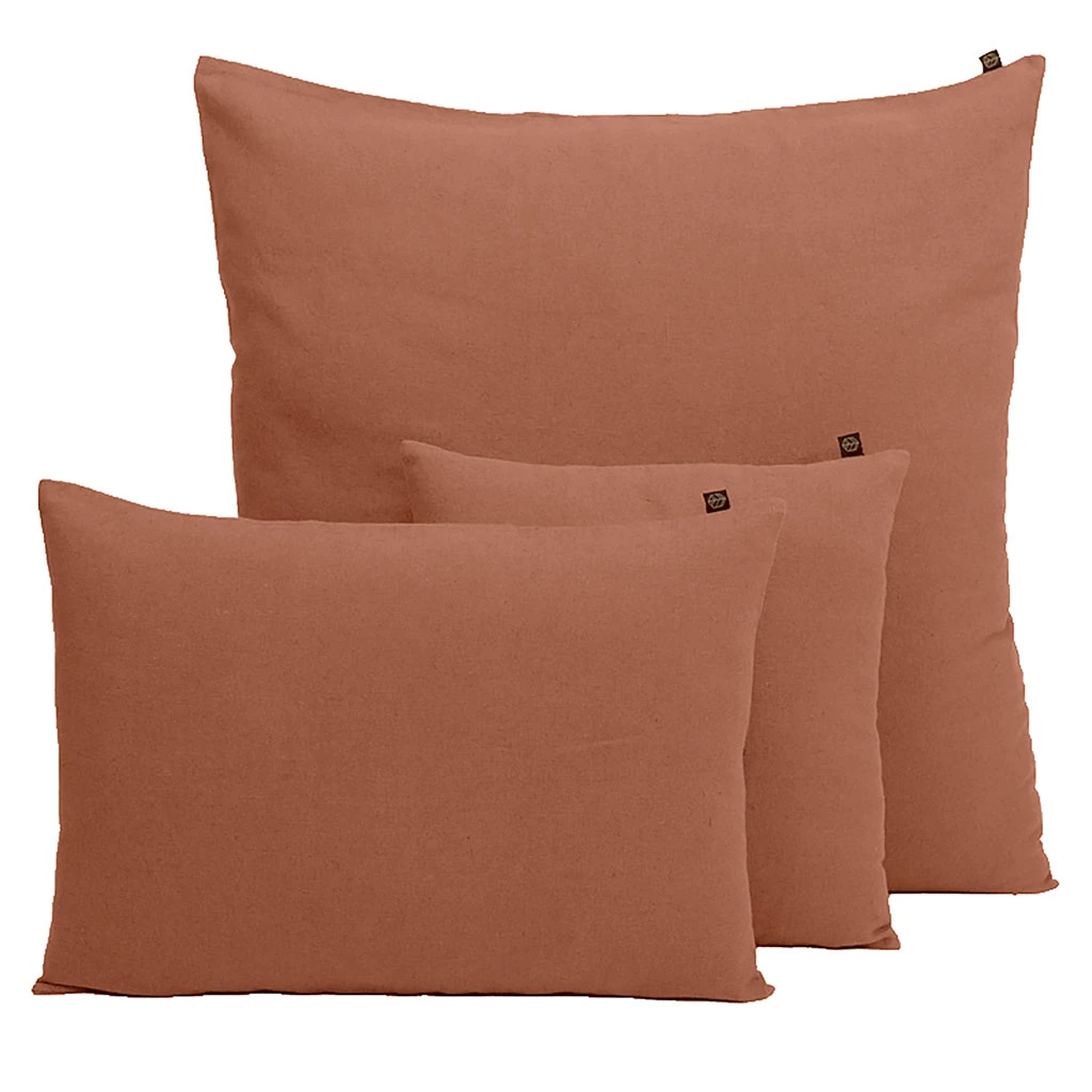 Housse De Coussin En Lin Et Coton Mocaccino 80x80cm - Figari 3 Housse De Coussin En Lin Et Coton Mocaccino 80x80cm - Figari