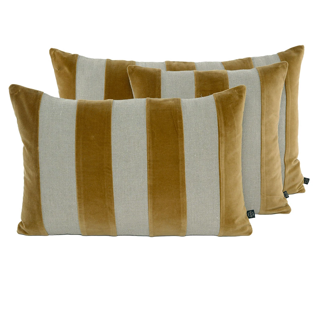 Housse De Coussin En Lin Gold 50x80cm - Brisbane 3 Housse De Coussin En Lin Gold 50x80cm - Brisbane