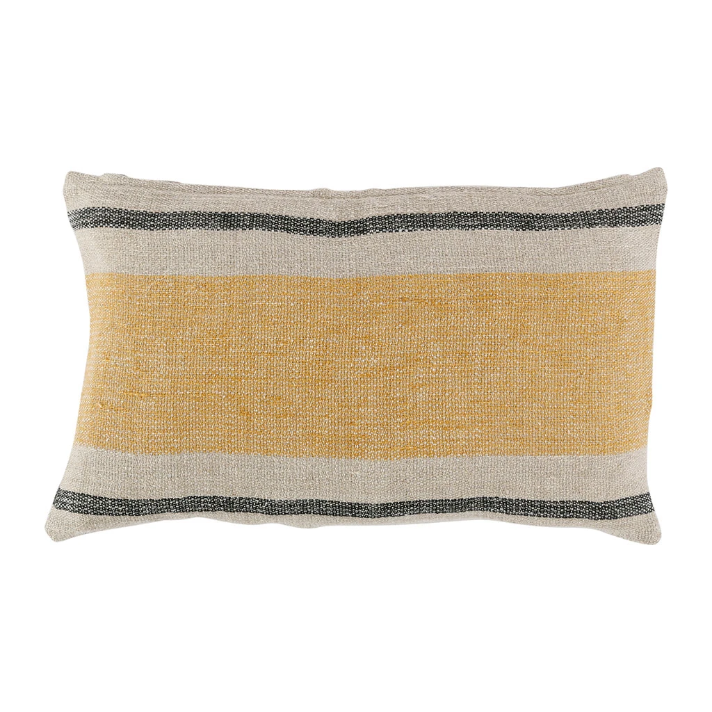 Housse De Coussin En Lin Safran 50x30cm - Hemlin 3 Housse De Coussin En Lin Safran 50x30cm - Hemlin