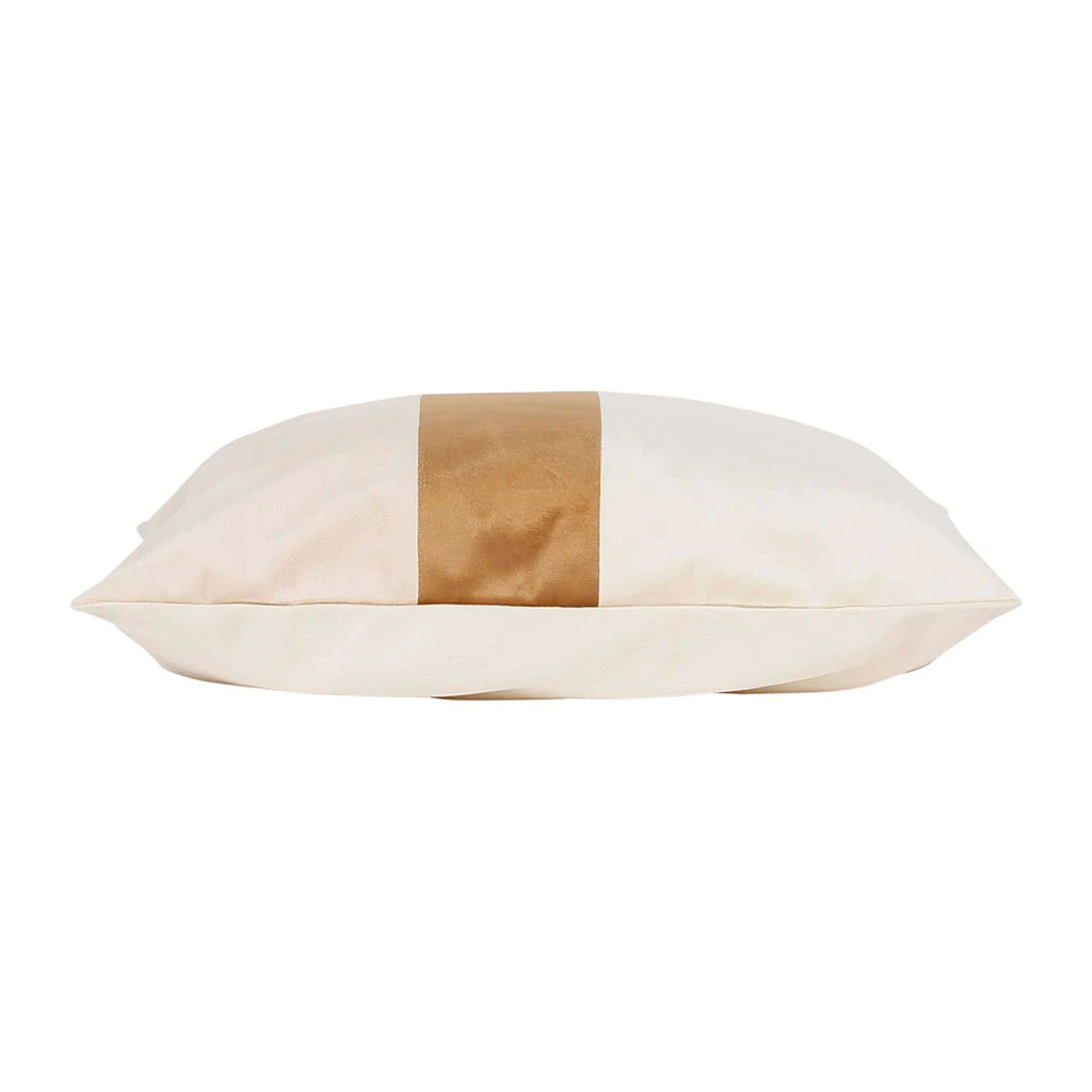 Housse De Coussin En Velours Camel Et Nude 45x45cm - Klosen 5 Housse De Coussin En Velours Camel Et Nude 45x45cm - Klosen – Image 3