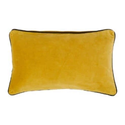 Housse De Coussin En Velours De Coton Moutarde 50x30cm - Velvetin