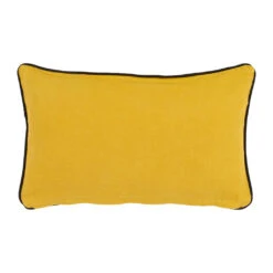 Housse De Coussin En Velours De Coton Moutarde 50x30cm - Velvetin -Magasin De Literie housse de coussin en velours de coton moutarde 50x30cm velvetin 38044 38044 DET01 WEB 1