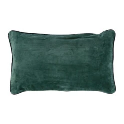 Housse De Coussin En Velours De Coton Vert 50x30cm - Velvetin