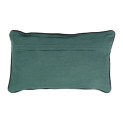 Housse De Coussin En Velours De Coton Vert 50x30cm - Velvetin -Magasin De Literie housse de coussin en velours de coton vert 50x30cm velvetin 38042 38042 DET01 WEB 1