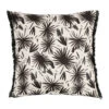 Housse De Coussin Feuilles Palmier Noir 45x45cm - Palmea