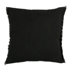 Housse De Coussin Feuilles Palmier Noir 45x45cm - Palmea -Magasin De Literie housse de coussin feuilles palmier noir 45x45cm palmea 76970 76970 DET02 WEB 1