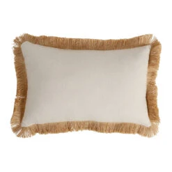 Housse De Coussin Leonin Naturel 50x30cm Lin+viscose