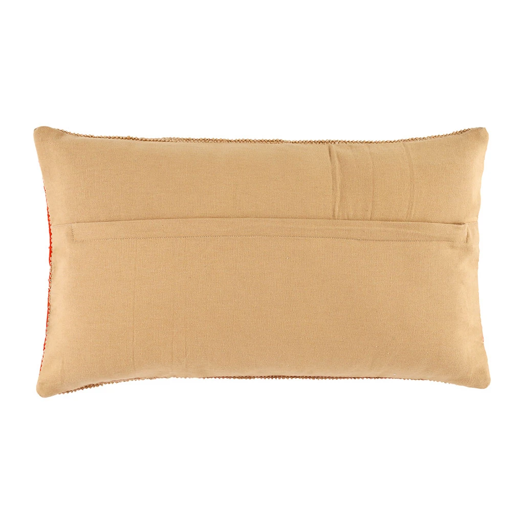 Housse De Coussin Sunshine En Coton Et Jute Naturel Corail 50x30cm - Seguia 4 Housse De Coussin Sunshine En Coton Et Jute Naturel Corail 50x30cm - Seguia – Image 2