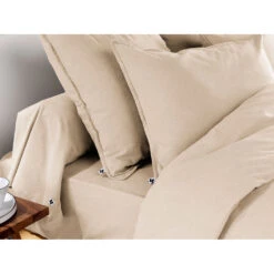 Taie D'oreiller En Flanelle Sable 50x70cm - Candice 7 Taie D'oreiller En Flanelle Sable 50x70cm - Candice -Magasin De Literie taie d oreiller 50x70cm flanelle unie candice sable 658908 658908 FRN03 WEB 1