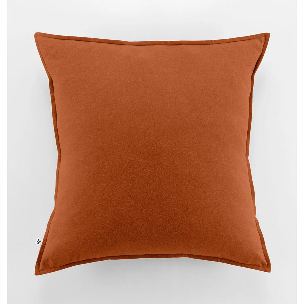 Taie D'oreiller En Flanelle Tomette 63x63cm - Candice 3 Taie D'oreiller En Flanelle Tomette 63x63cm - Candice