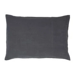 Taie D'oreiller Viti Granit 50x70cm 100% Lin Lavé